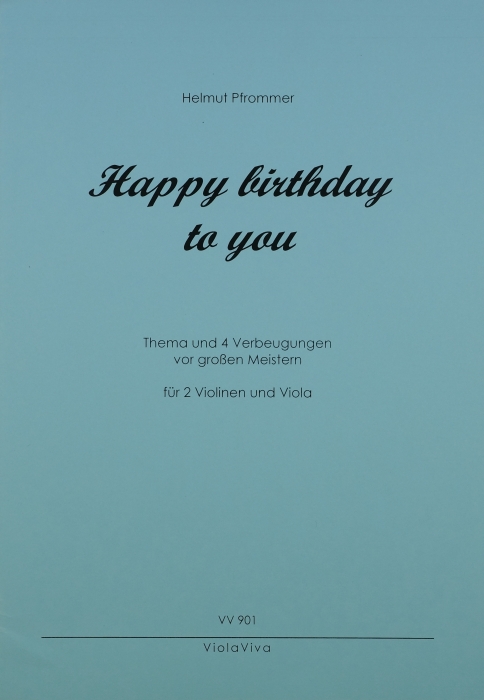 Front Cover Image Happy birthday to you C-Dur, für 2 Violinen und Bratsche