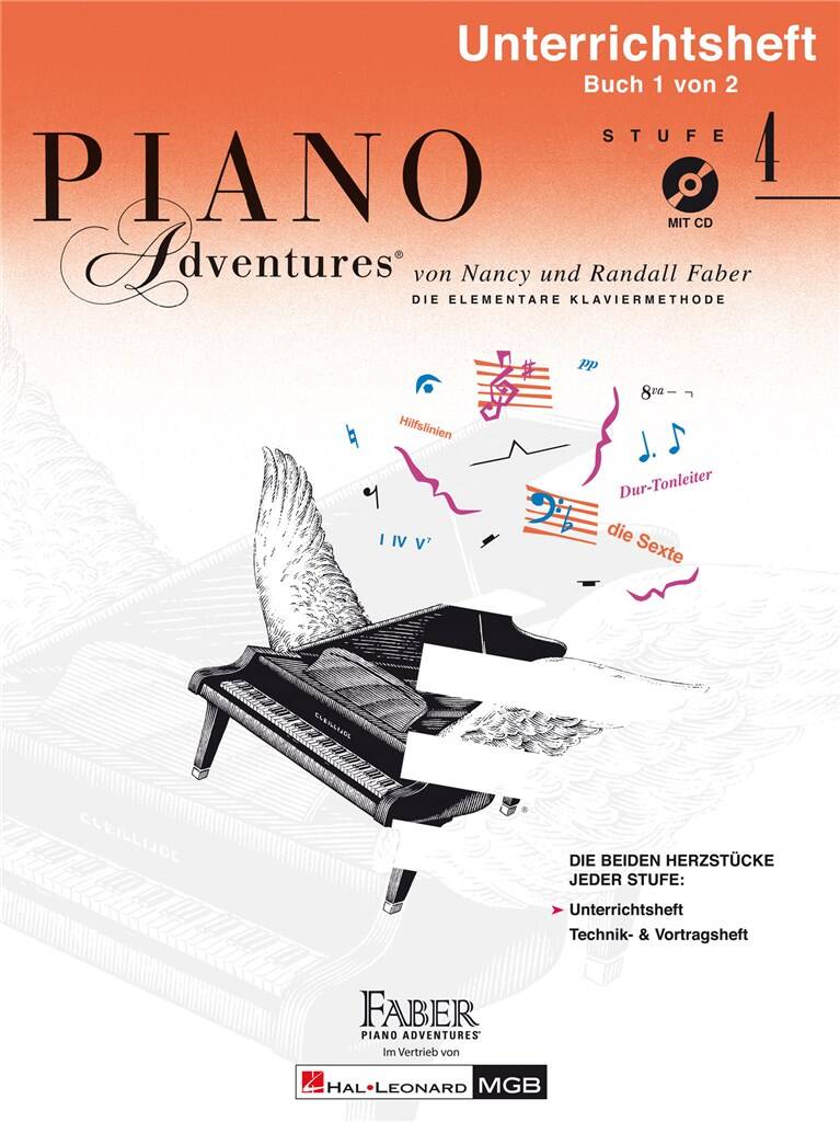 Front Cover Image Piano Adventures Stufe 4 - Unterrichtsheft mit CD