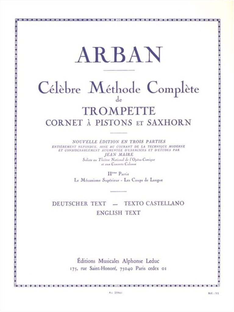 Front Cover Image Berühmte vollständige Schule für Trompete, Kornett und Saxhorn Band 2