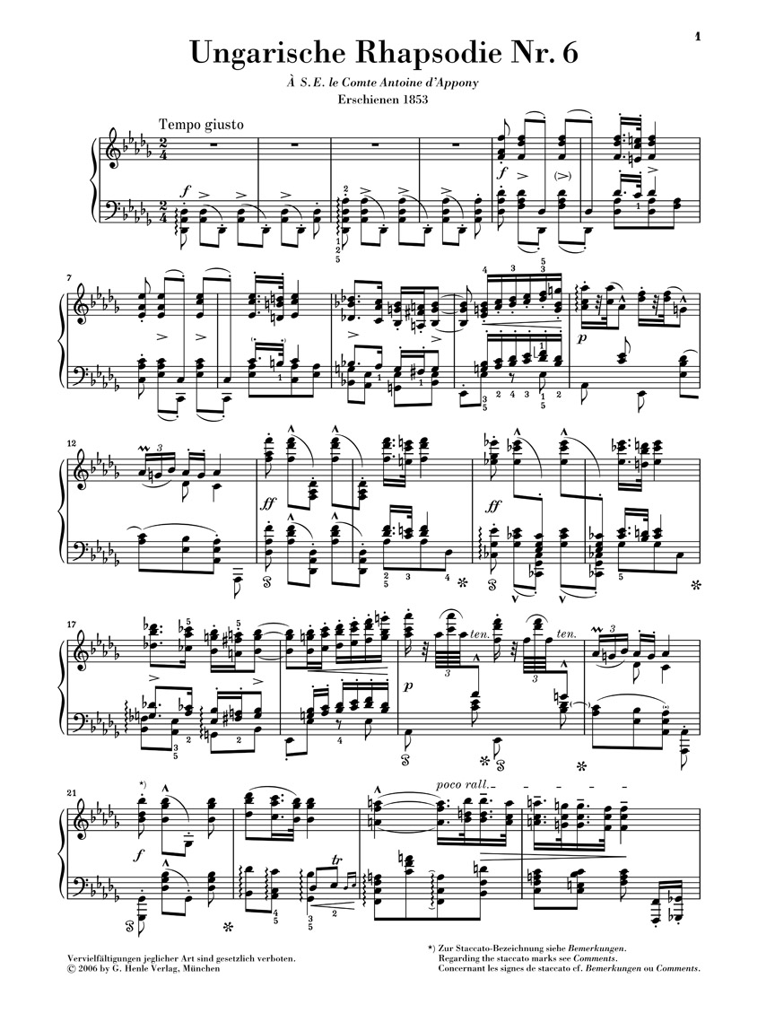 Other Cover Image Ungarische Rhapsodie Nr. 6