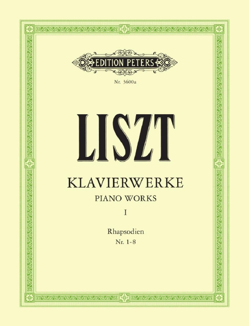 Front Cover Image Klavierwerke Band 1: Ungarische Rhapsodien 1-8
