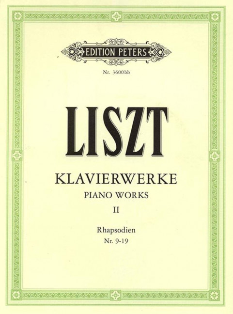 Front Cover Image Klavierwerke Band 2: Ungarische Rhapsodien 9-19