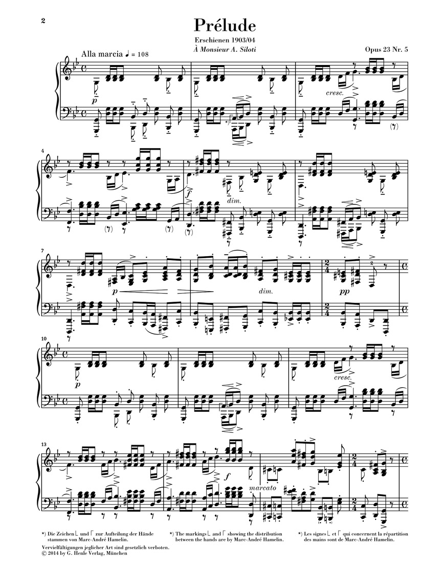 Other Cover Image Prélude g-moll op. 23/5