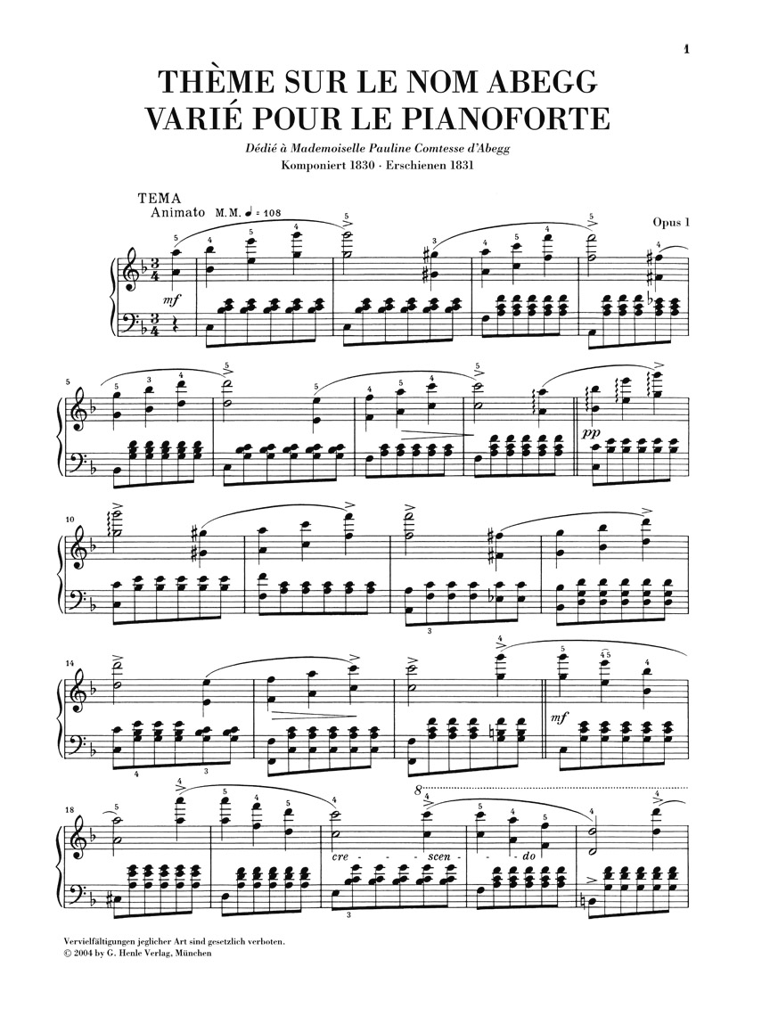Other Cover Image Abegg-Variationen op. 1