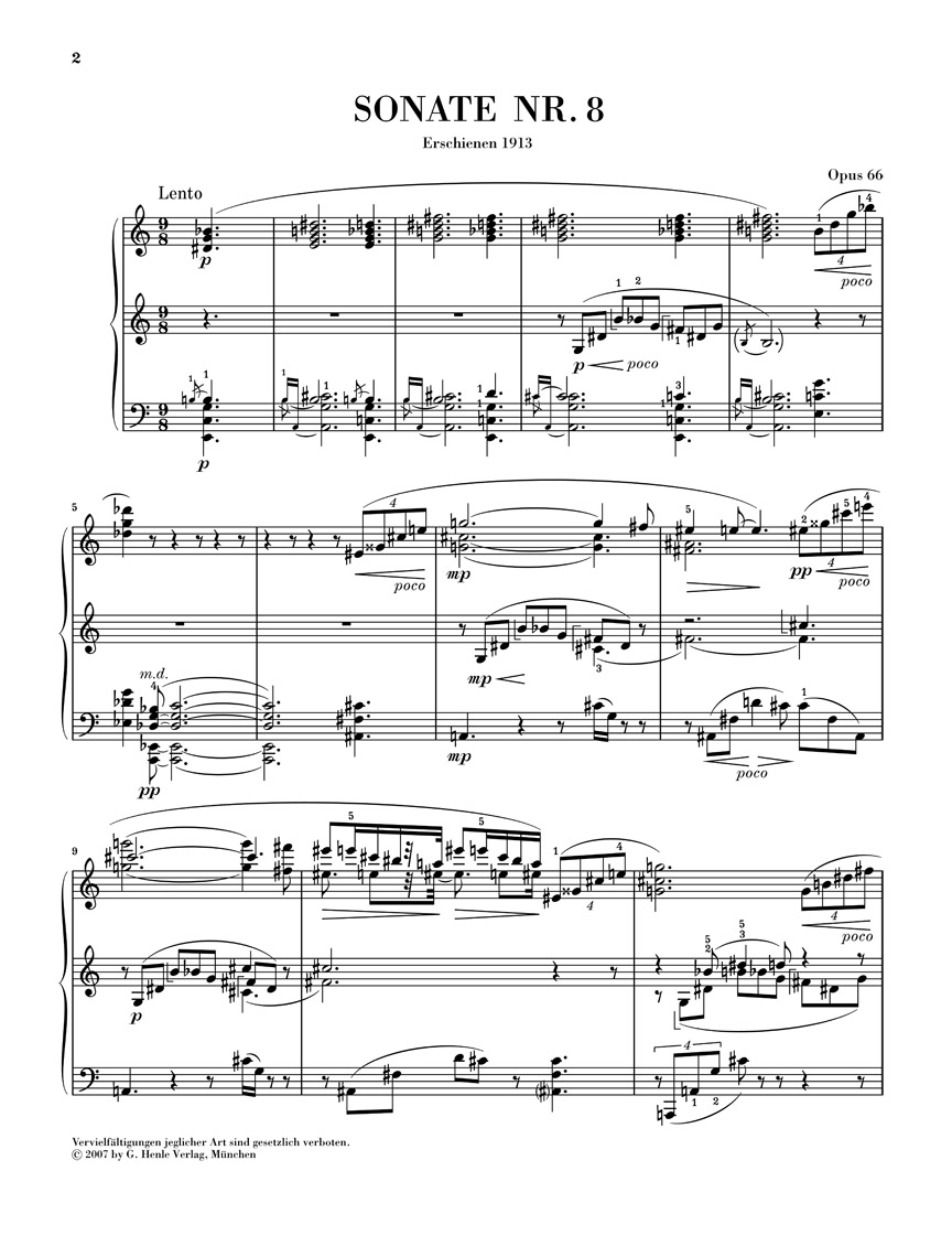 Other Cover Image Klaviersonate Nr. 8 op. 66