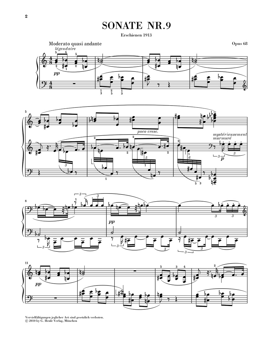 Other Cover Image Klaviersonate Nr. 9 op. 68