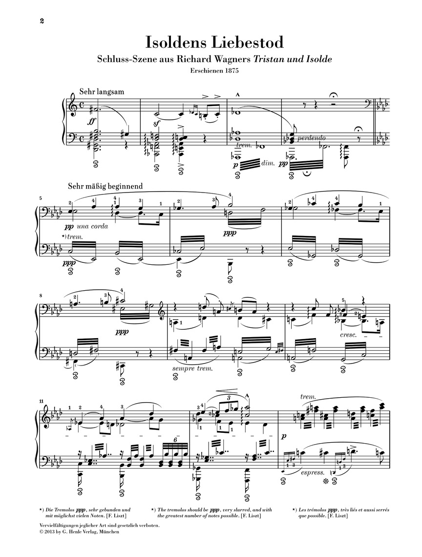 Other Cover Image Isoldens Liebestod aus "Tristan und Isolde", Bearbeitung für Klavier