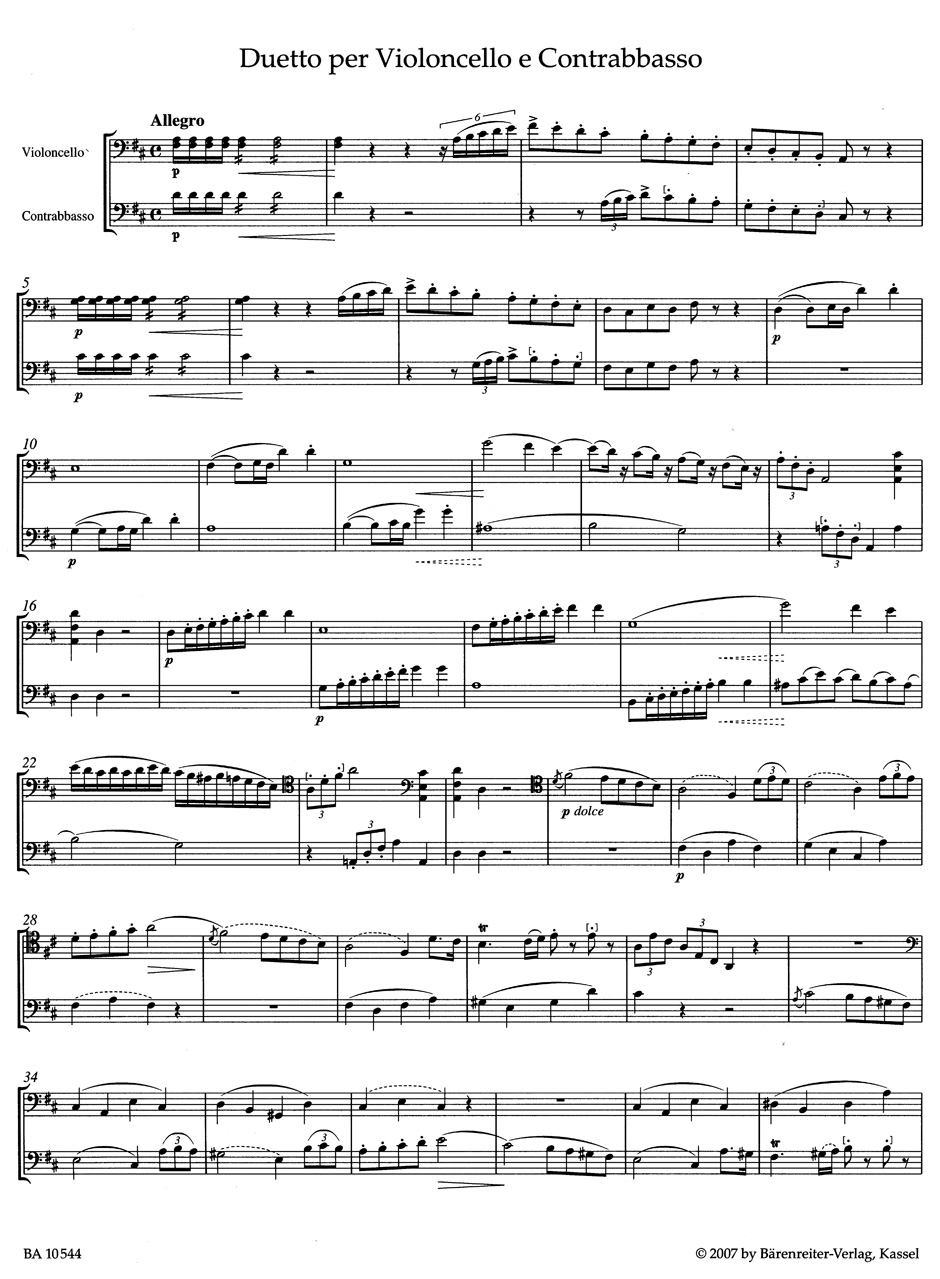 Other Cover Image Duetto per Violoncello e Contrabbasso