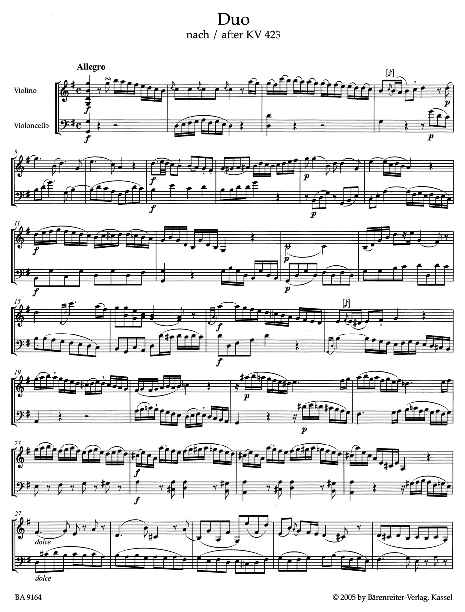 Other Cover Image Zwei Duos für Violine und Violoncello