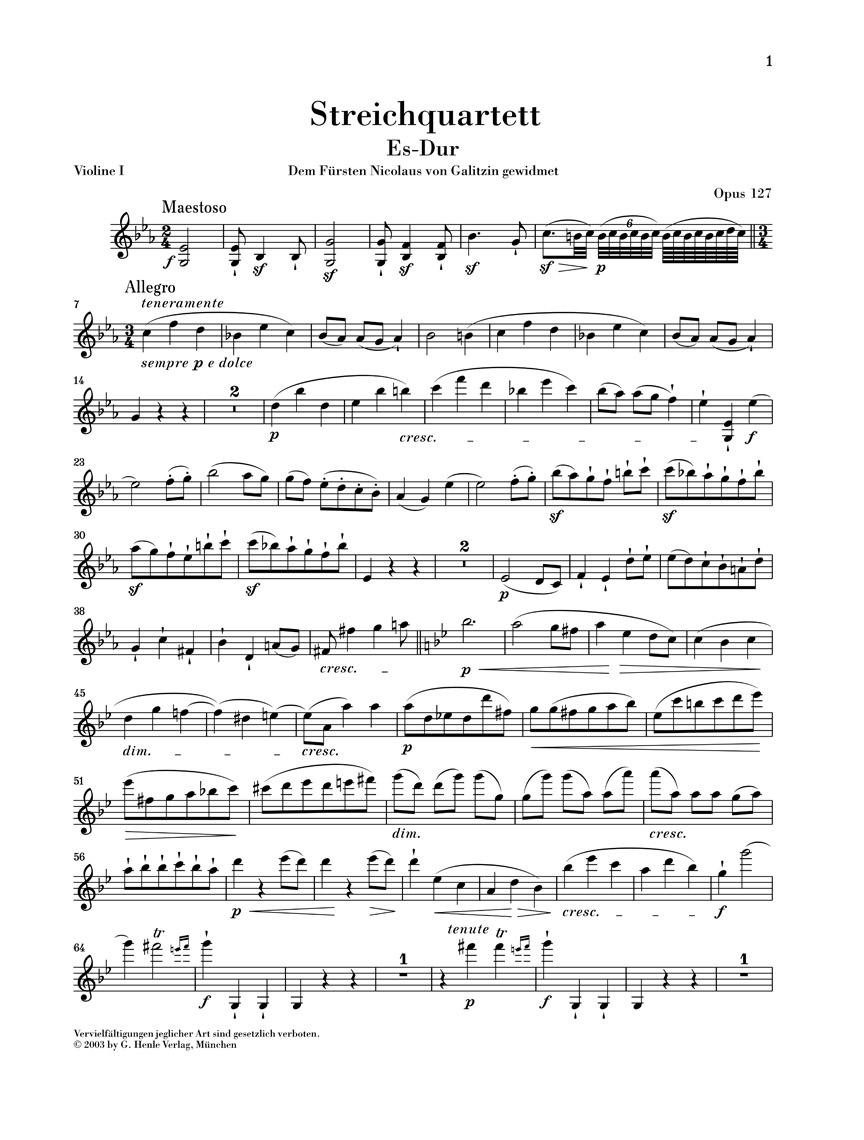 Other Cover Image Streichquartett Es-dur op. 127