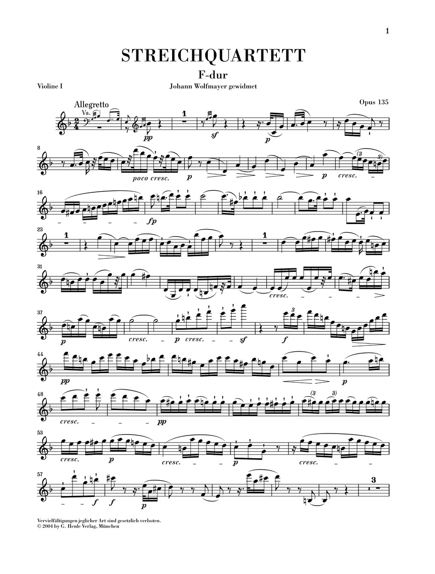 Other Cover Image Streichquartett F-dur op. 135