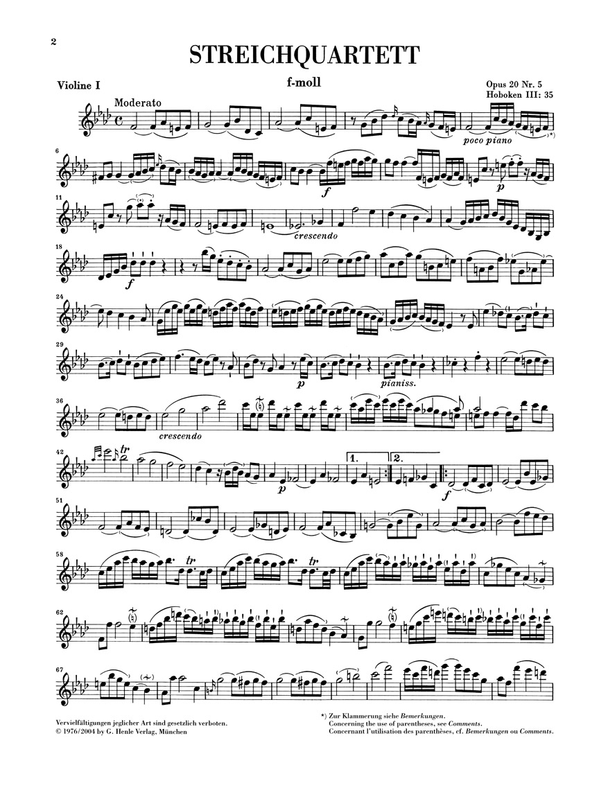 Other Cover Image Streichquartette Heft IV op. 20 "Sonnenquartette"
