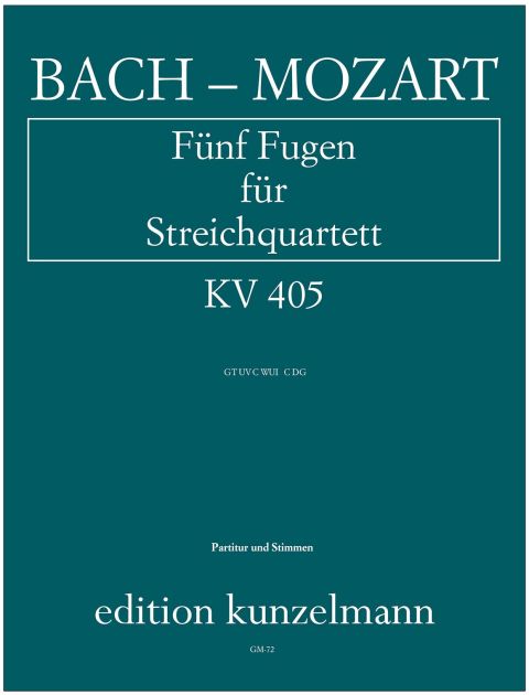 Front Cover Image 5 Fugen für Streichquartett oder Streichorchester KV 405