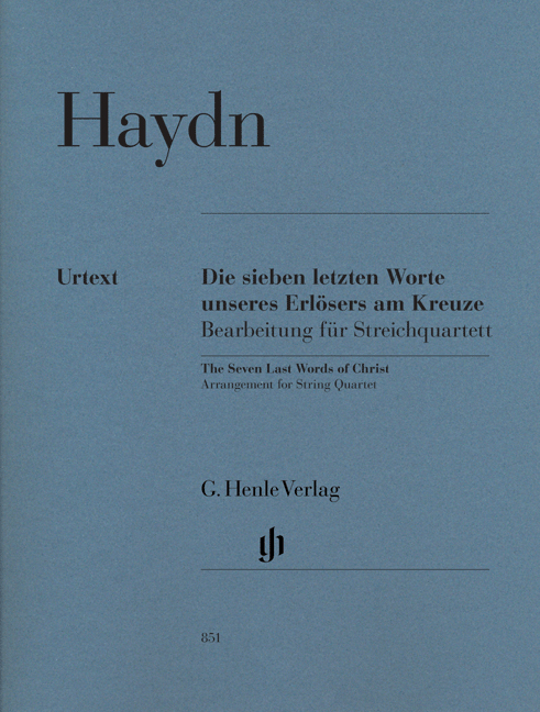 Front Cover Image Die sieben letzten Worte unseres Erlösers am Kreuze Hob. XX/1B