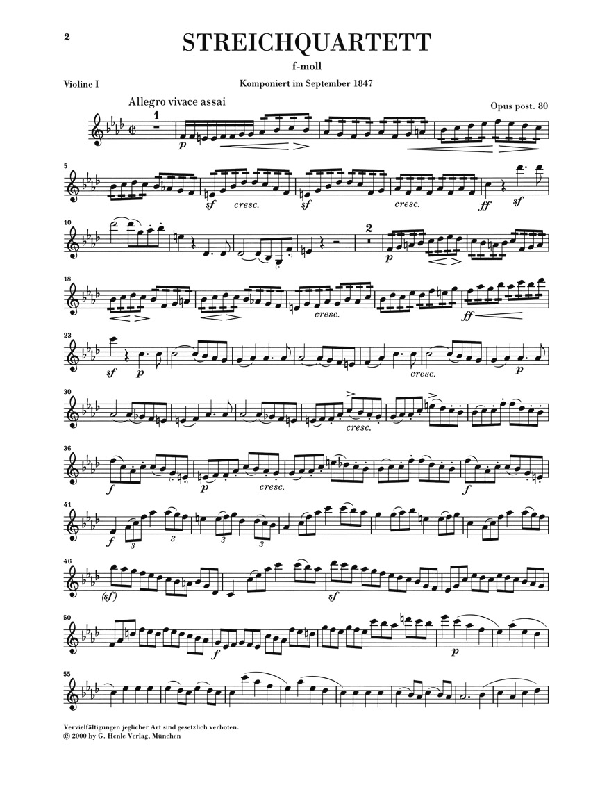 Other Cover Image Streichquartett f-moll op. post. 80