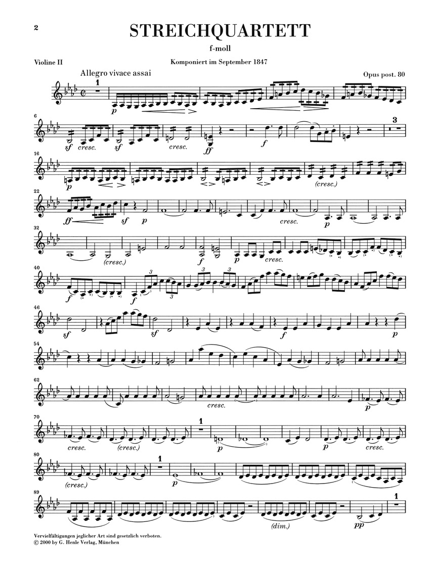 Other Cover Image Streichquartett f-moll op. post. 80