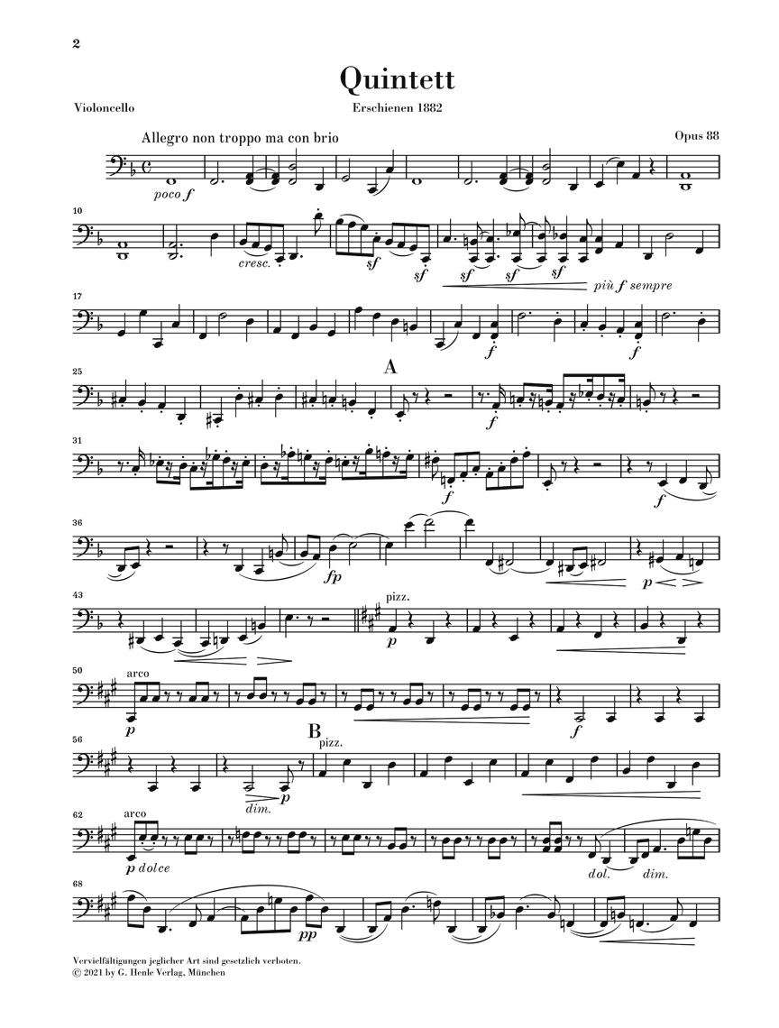 Other Cover Image Streichquintett Nr. 1 F-dur op. 88