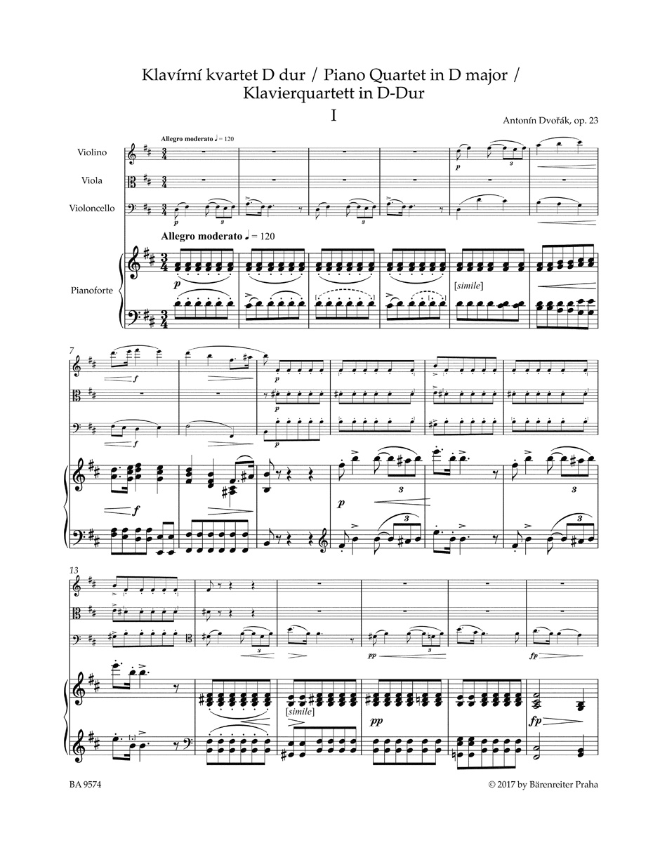 Other Cover Image Klavierquartett D-Dur op. 23