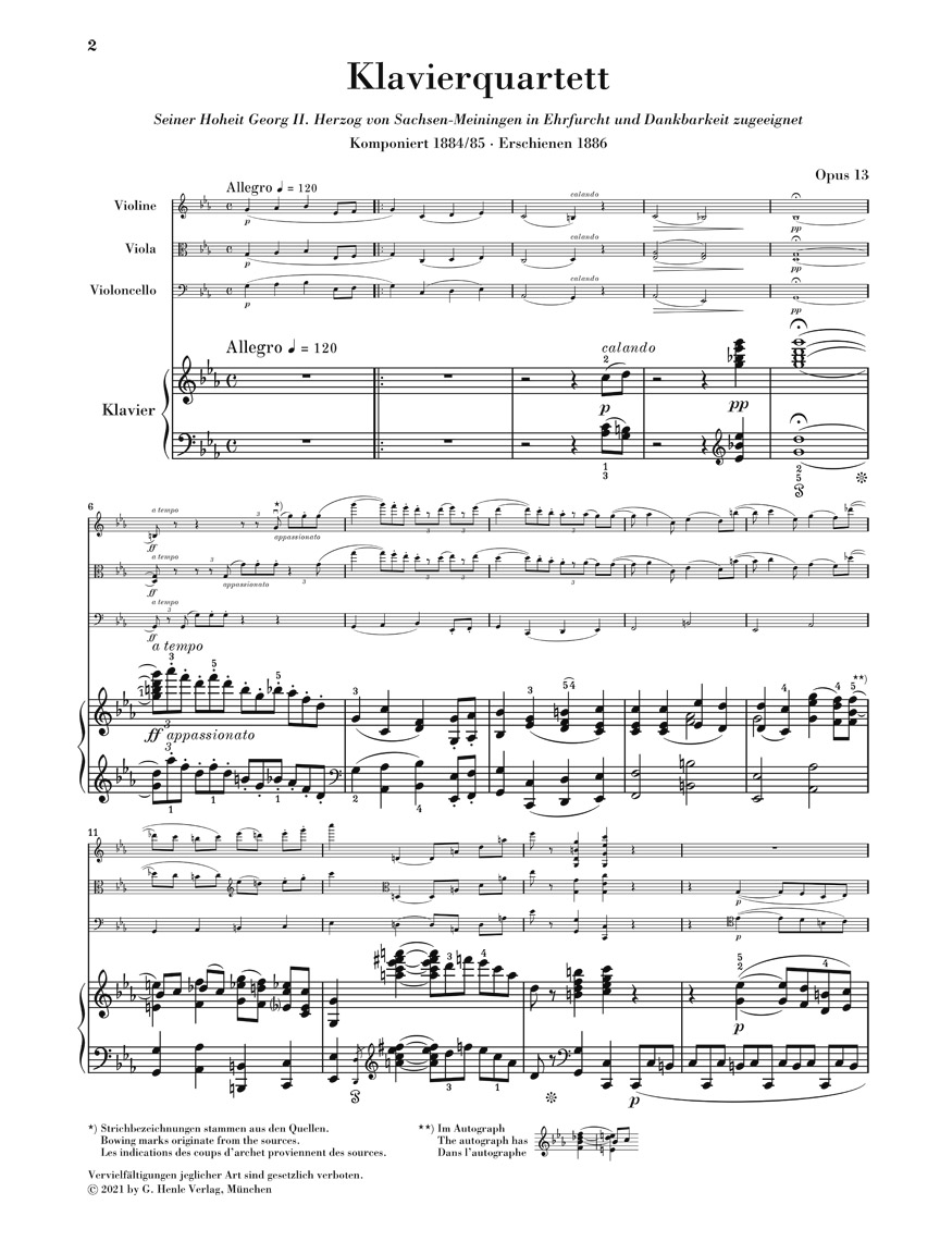Other Cover Image Klavierquatett c-moll op. 13