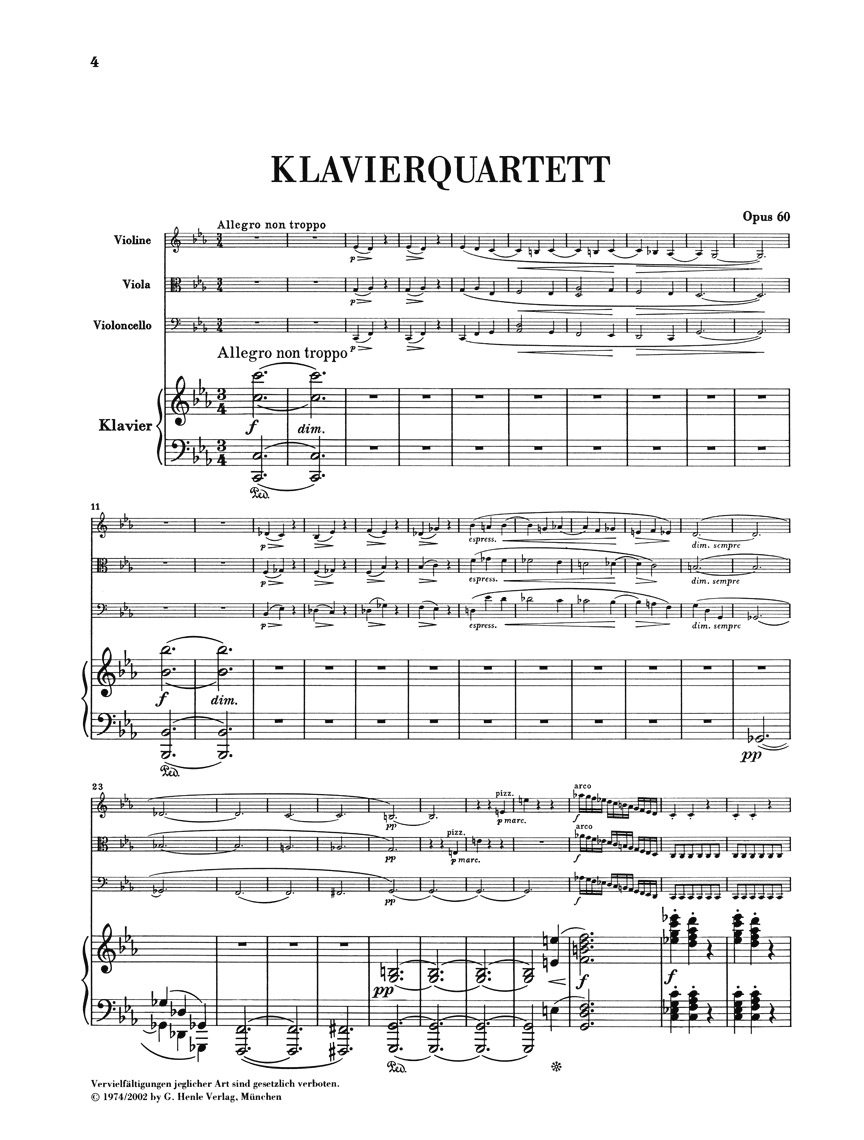 Other Cover Image Klavierquartett c-moll op. 60