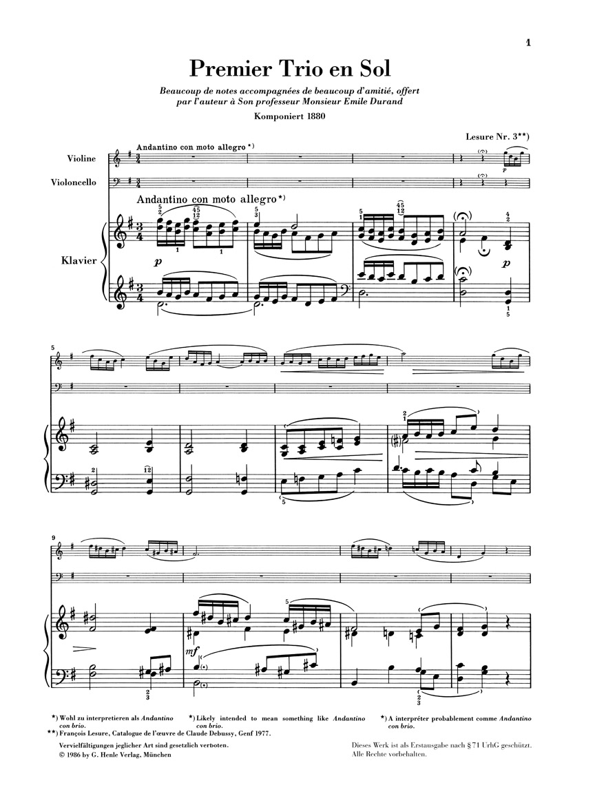 Other Cover Image Klaviertrio G-dur