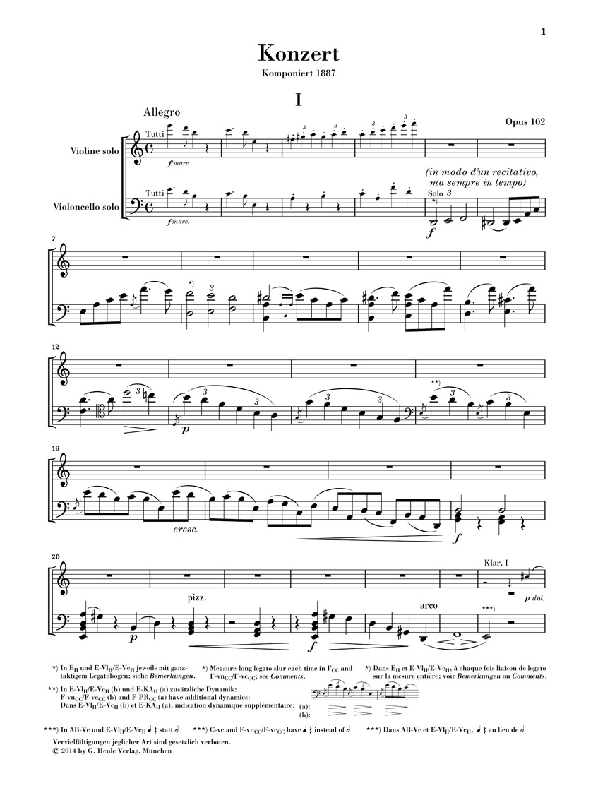 Other Cover Image Doppelkonzert a-moll op. 102