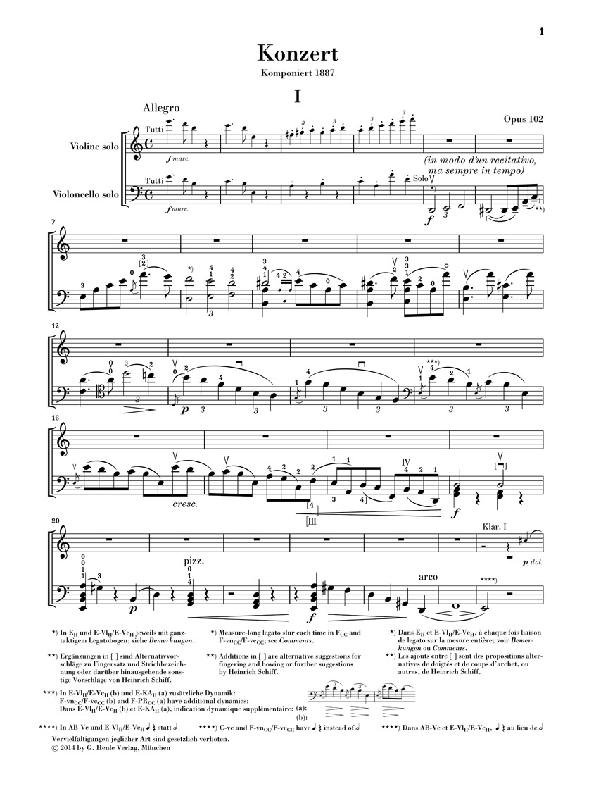 Other Cover Image Doppelkonzert a-moll op. 102