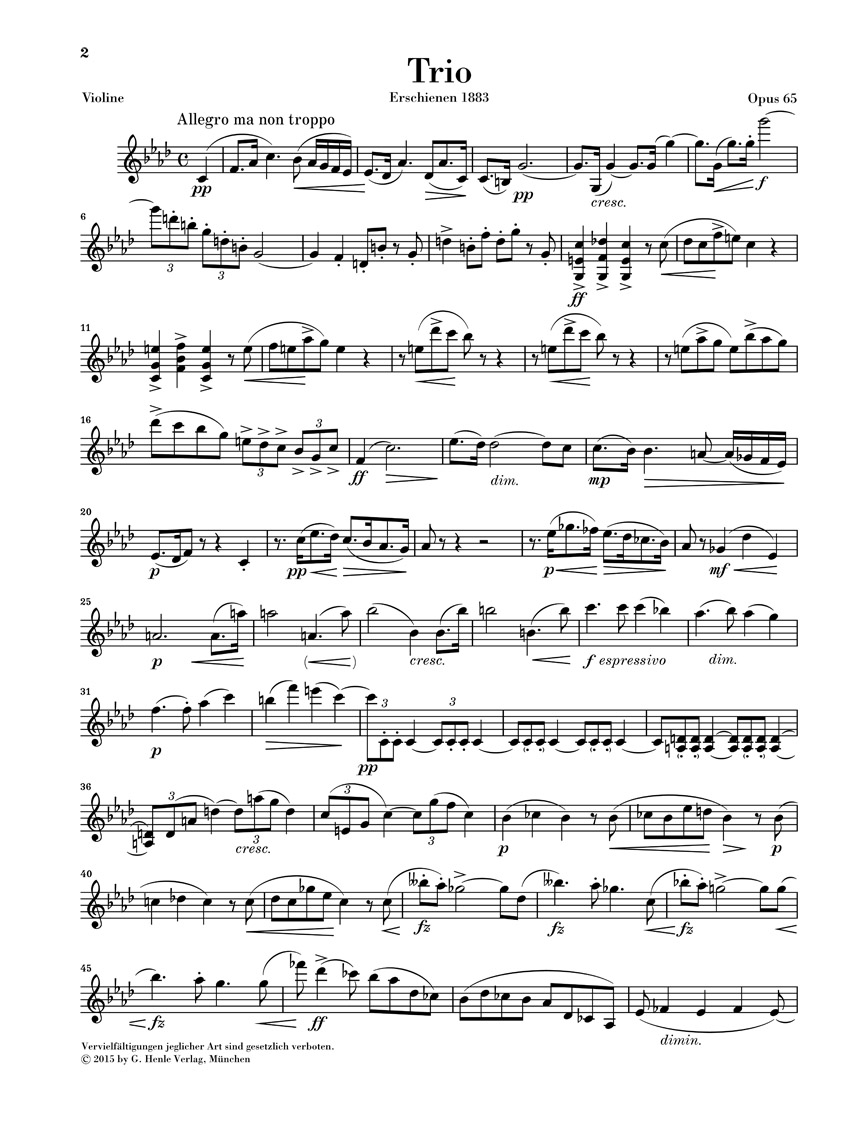 Other Cover Image Klaviertrio Nr. 3 f-moll op. 65