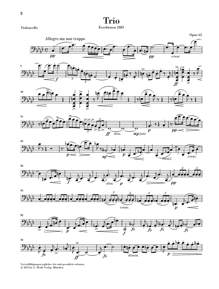 Other Cover Image Klaviertrio Nr. 3 f-moll op. 65
