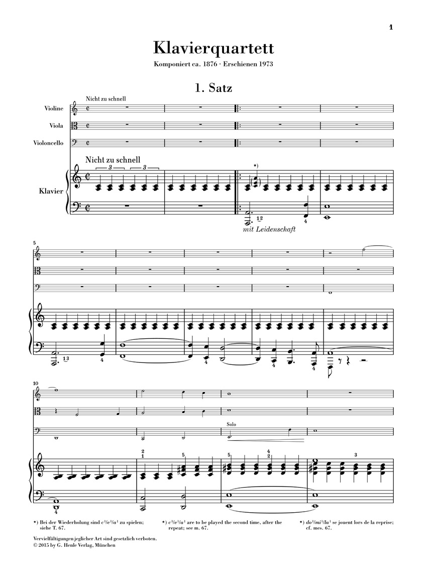 Other Cover Image Klavierquartett a-moll