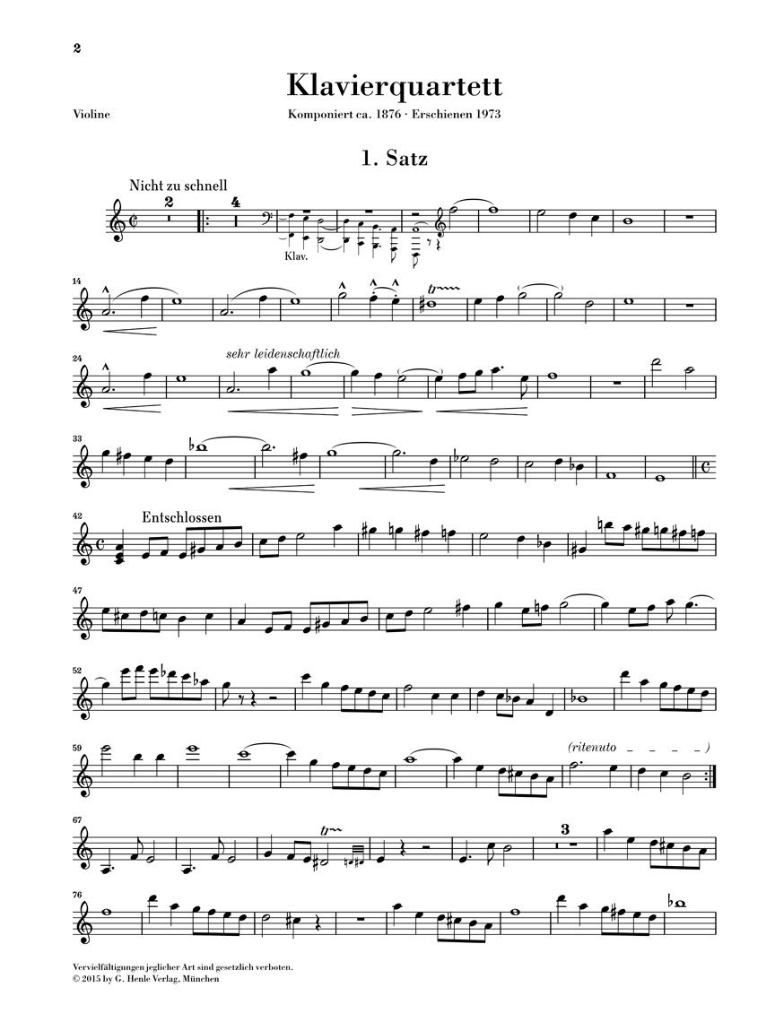 Other Cover Image Klavierquartett a-moll