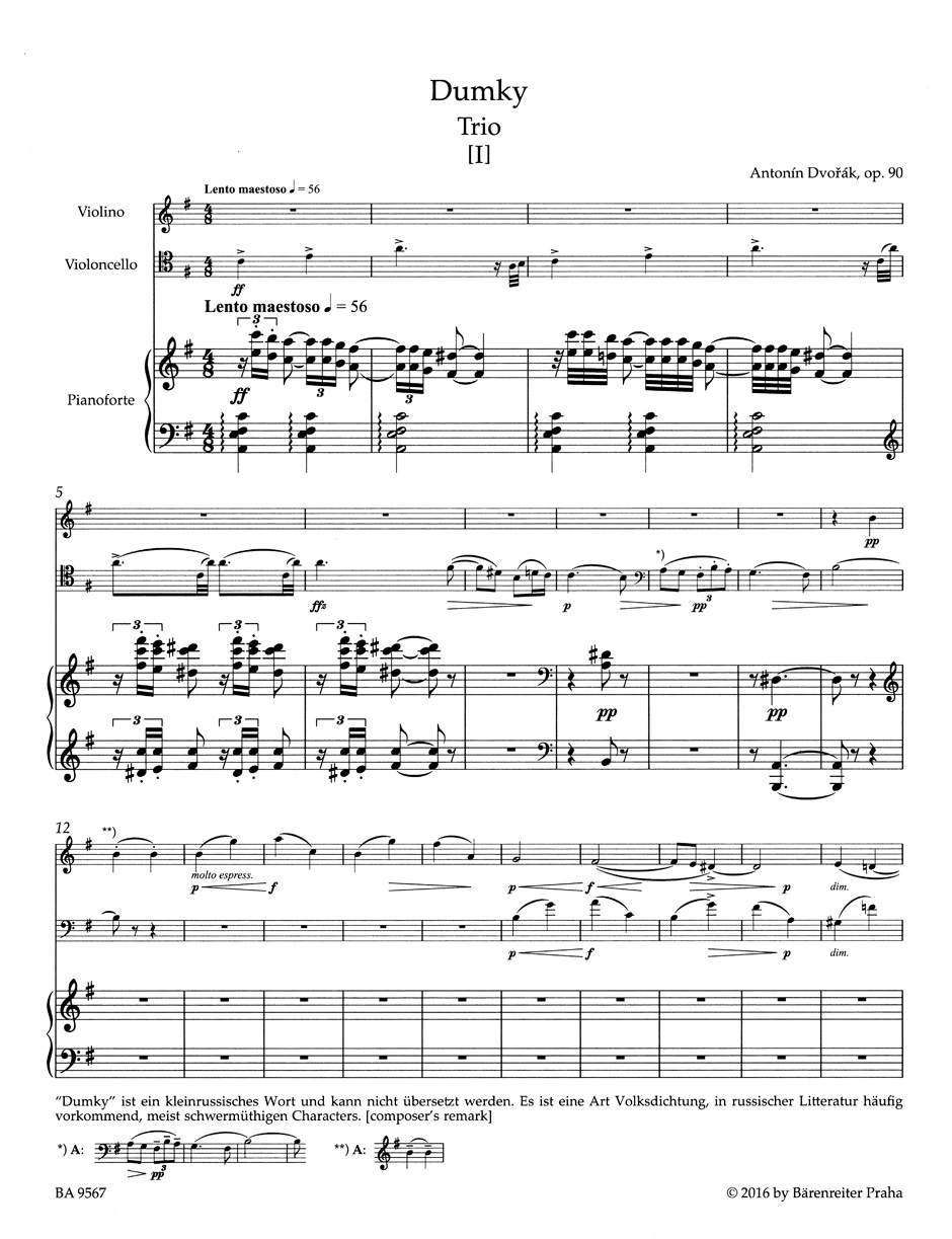 Other Cover Image Dumky op. 90