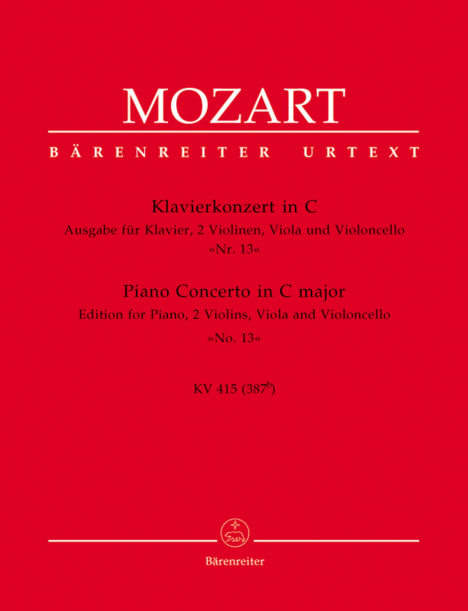 Front Cover Image Konzert Nr. 13 C-Dur KV 415