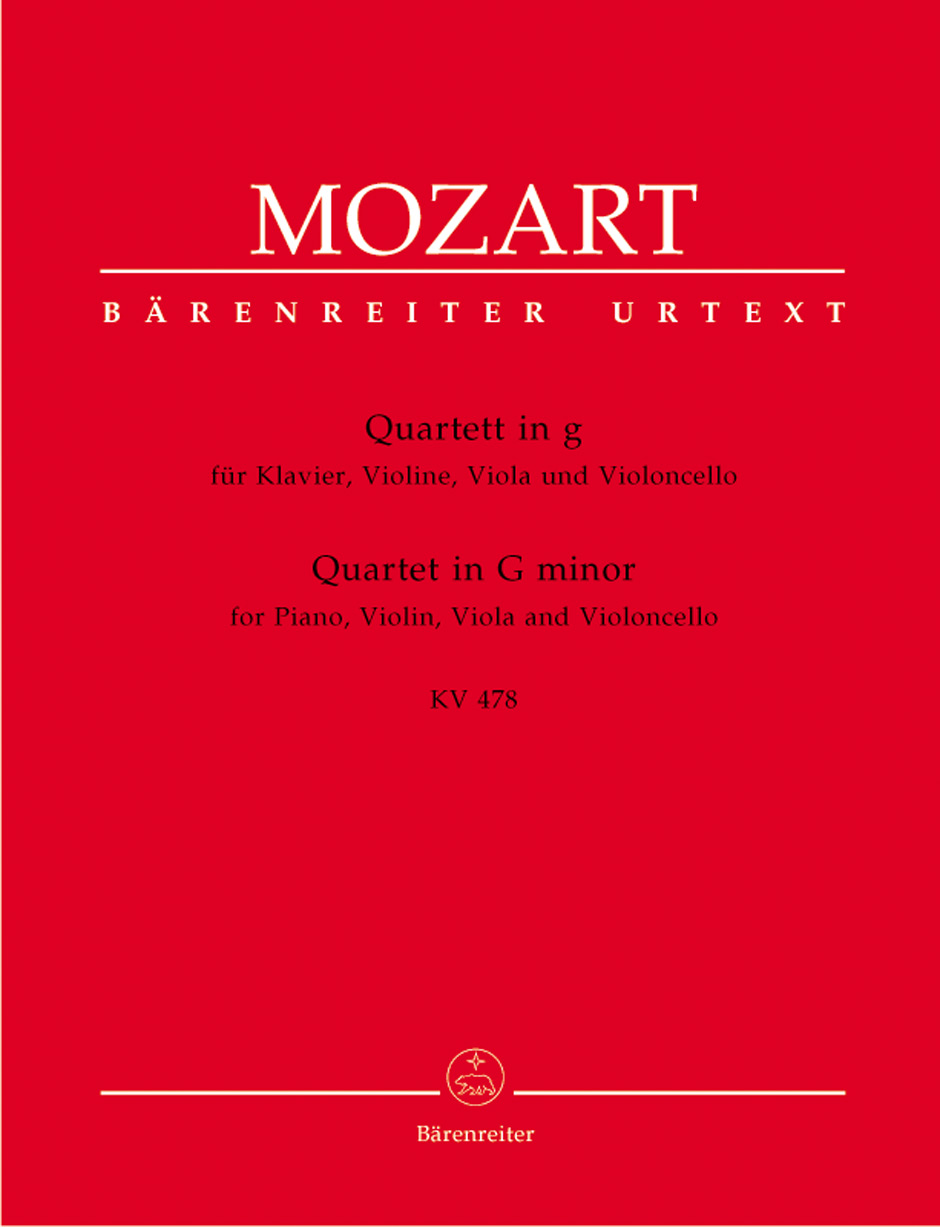 Front Cover Image Quartett für Klavier, Violine, Viola und Violoncello g-Moll KV 478