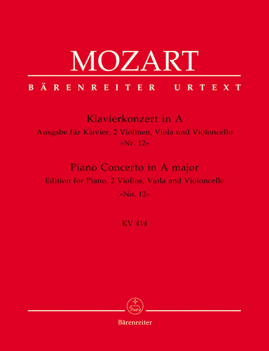 Front Cover Image Klavierkonzert Nr. 12 A-Dur KV 414