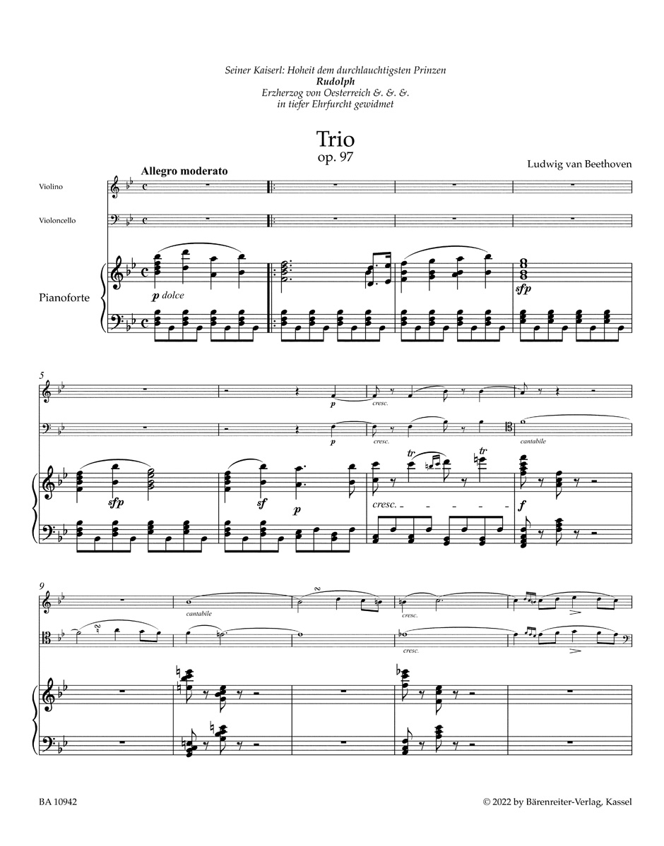 Other Cover Image Trio für Klavier, Violine und Violoncello B op. 97