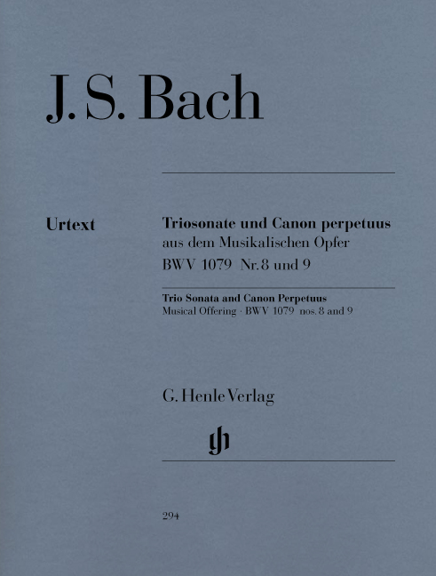 Front Cover Image Triosonate und Canon Perpetuus aus dem Musikalischen Opfer BWV 1079 Nr. 8 und 9