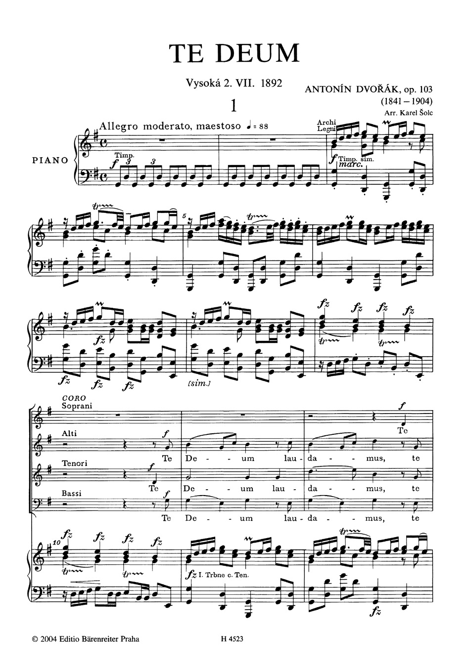 Other Cover Image Te Deum op. 103