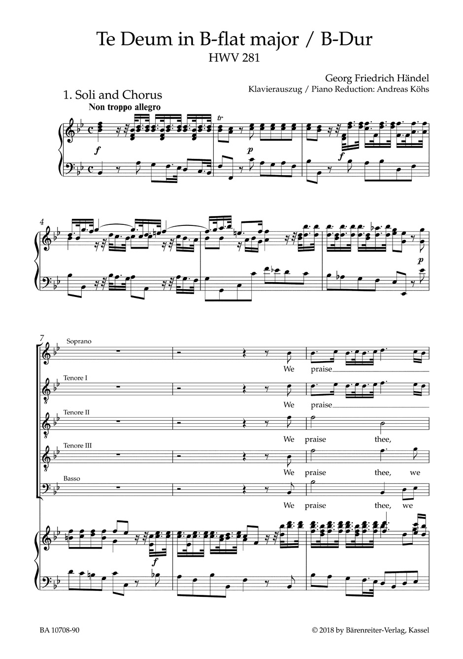 Other Cover Image Te Deum B-Dur HWV 281