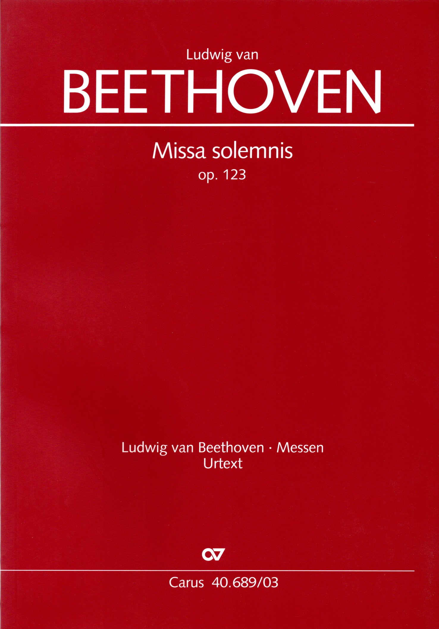 Front Cover Image Missa solemnis D-Dur op. 123
