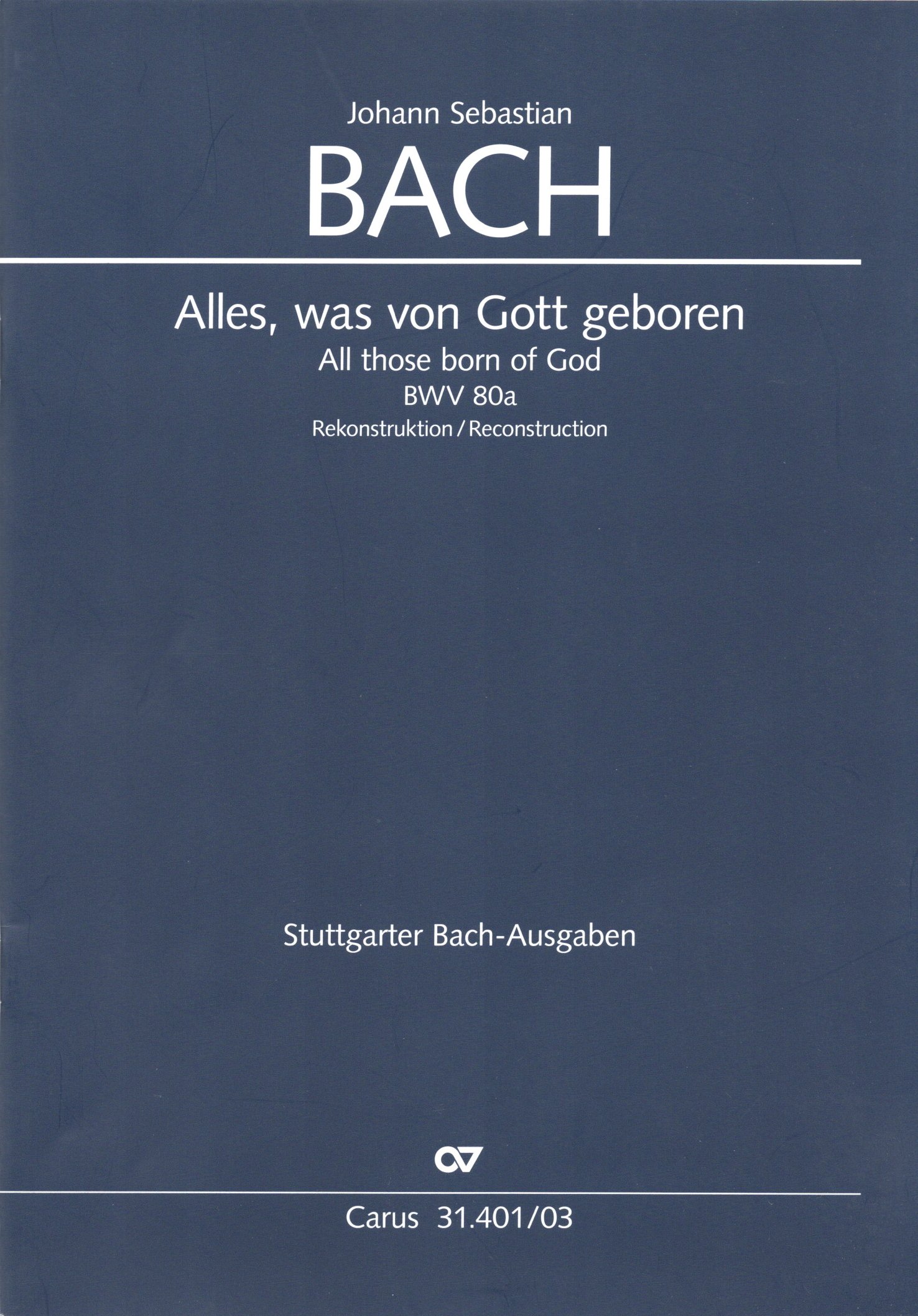 Front Cover Image Alles, was von Gott geboren BWV 80a, BWV3 80.1