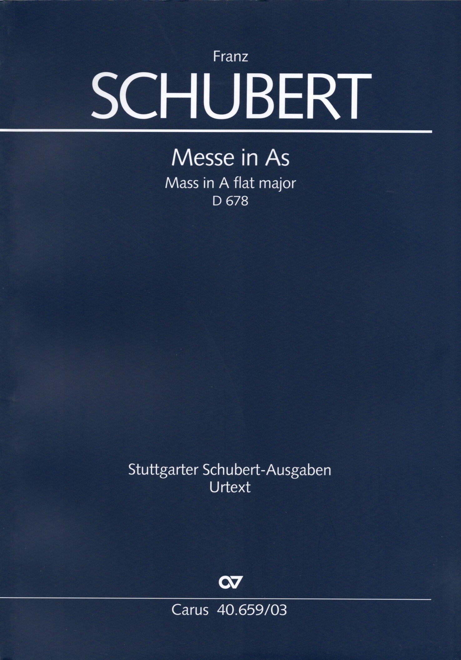 Front Cover Image Messe in As As-Dur D 678