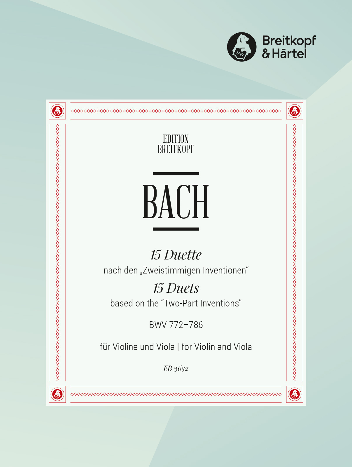 Front Cover Image 15 Duette nach den "Zweistimmigen Inventionen" BWV 772-786