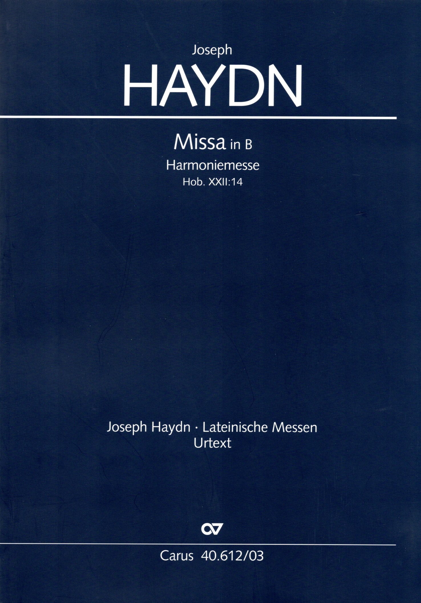Front Cover Image Missa in B B-Dur Hob. XXII:14