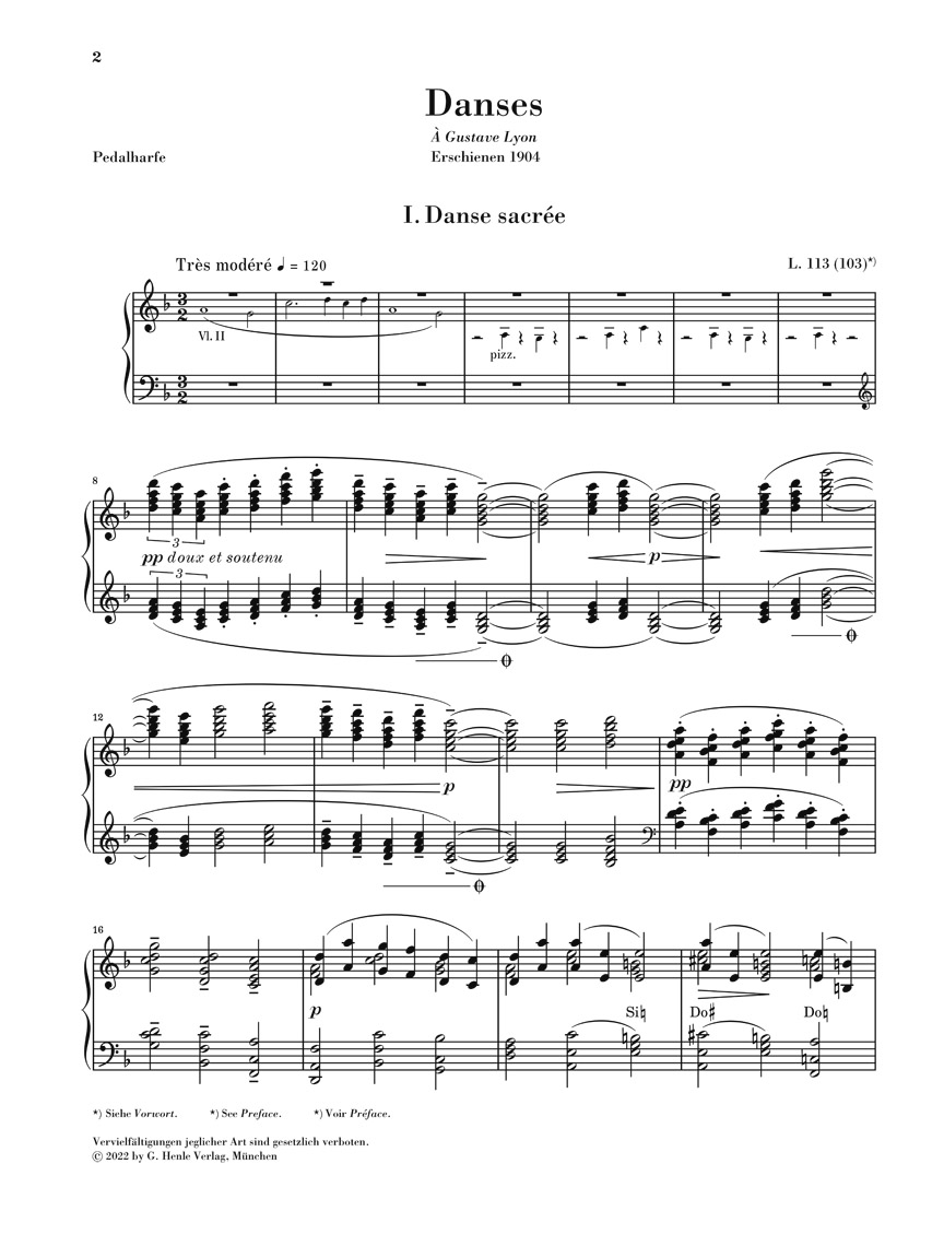 Other Cover Image Danses für Harfe und Streichorchester