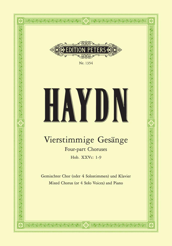 Other Cover Image Vierstimmige Gesänge für gemischten Chor mit Klavierbegleitung Hob. XXVc: 1-9
