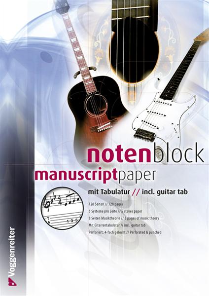 Front Cover Image Notenblock mit Tabulatur