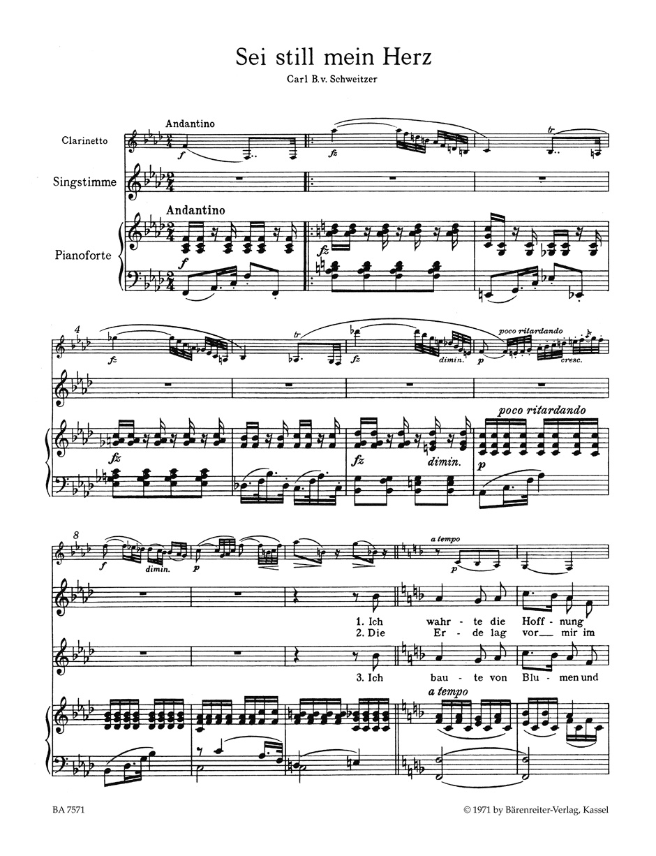 Other Cover Image Sechs deutsche Lieder für Singstimme, Klarinette und Klavier op. 103