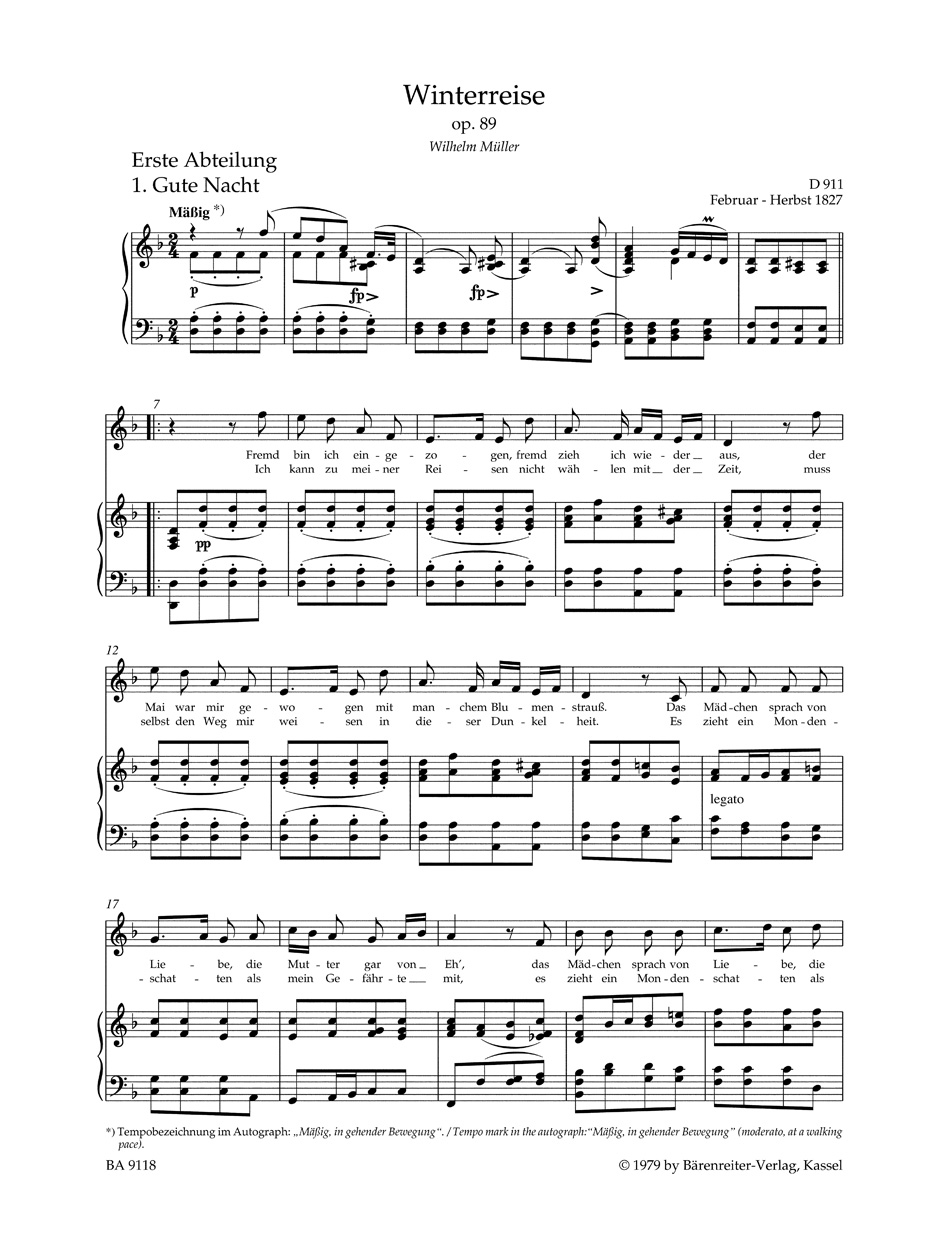 Other Cover Image Winterreise op. 89 D 911