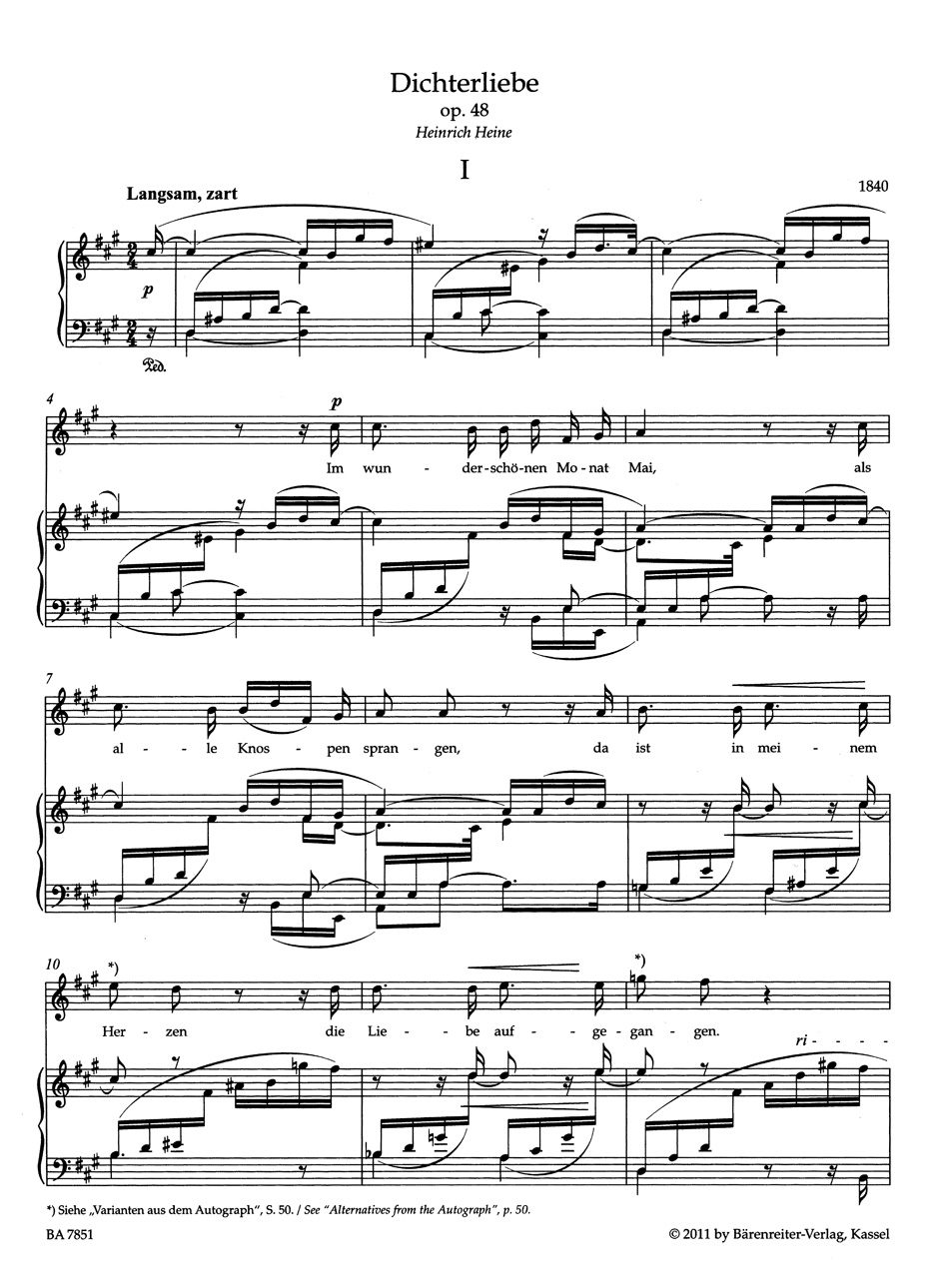 Other Cover Image Dichterliebe für hohe Stimme op. 48